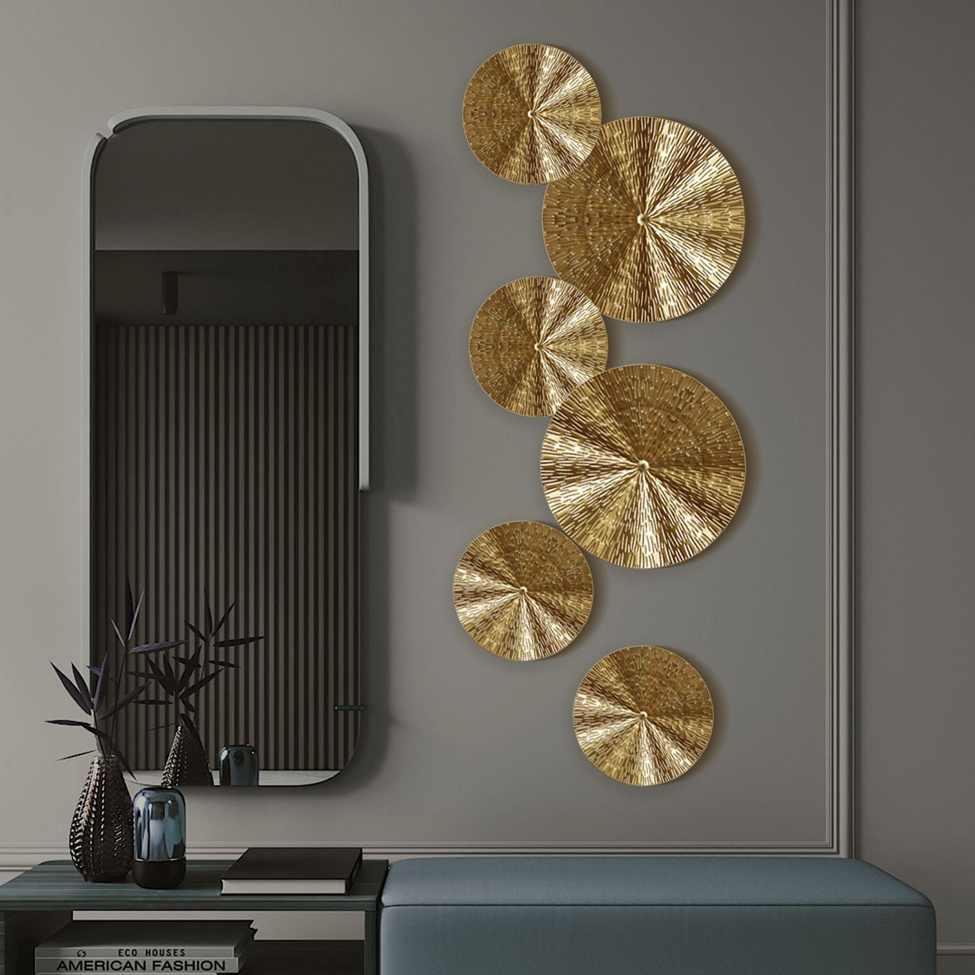 Pendant Nordic Light Luxury Round Wall Hanging Decor