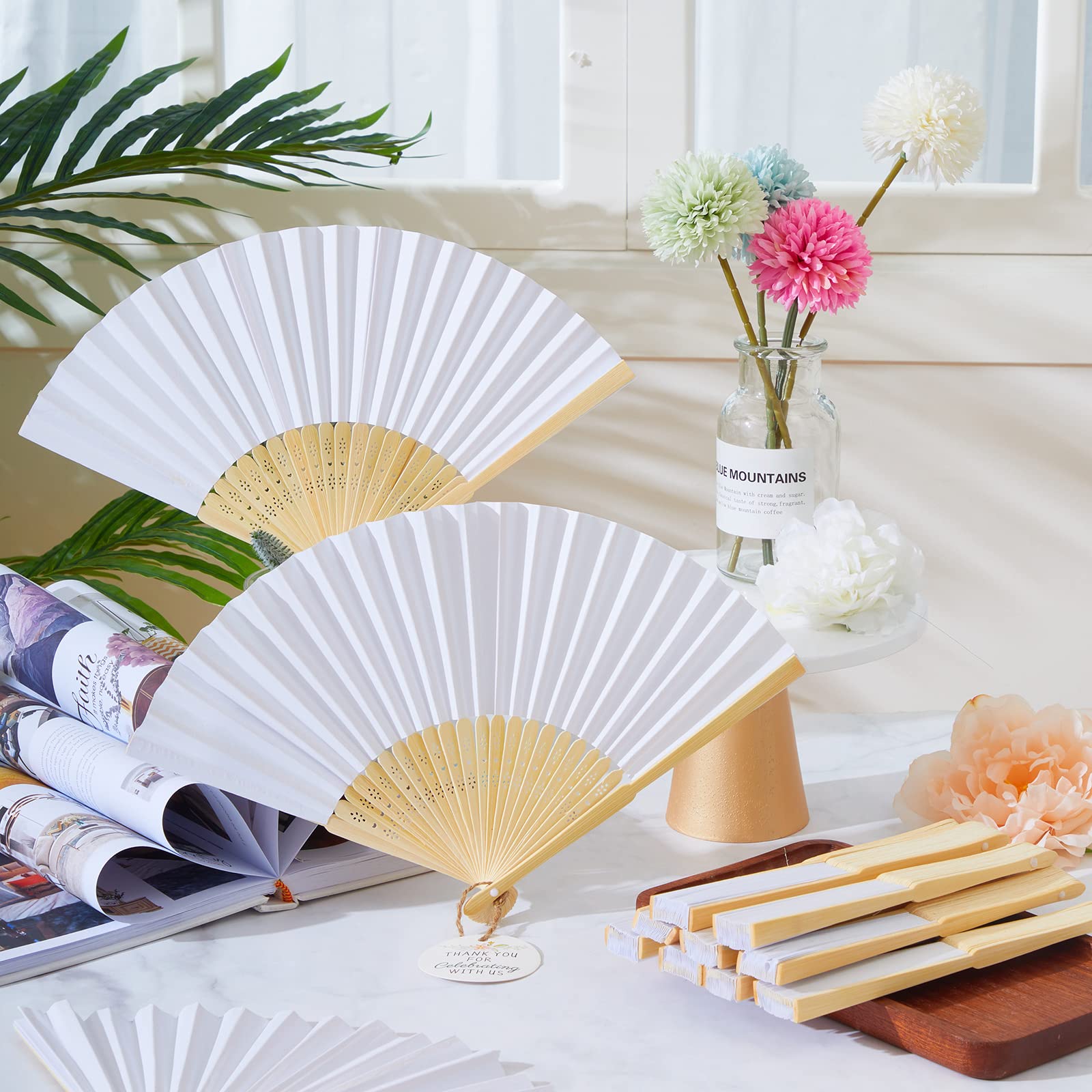 30/20/10Pcs Oriental Hand Folding Fan Wedding Party Handheld Fan Gift Chinese Japanese Bamboo Foldable Fan Home Decor Ornament