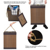 5 PCS Laundry Basket Square Bamboo Hamper Open Box Storage Bin Organizer Basket,Strong and Durable