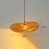 ZK30 Bamboo Weaving Chandelier Lamp 60/50/40cm Hanging LED Ceiling Light Pendant Lamp Fixtures Rattan Woven Home Bedroom Decors