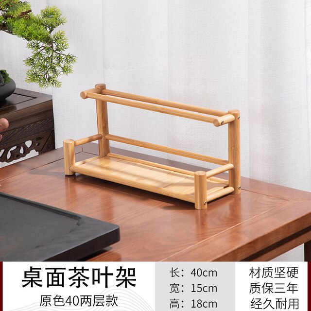 Desktop Bogu Frame Solid Wood Table Tea Set Purple Clay Pot  Frame Display Room Storage Bamboo Trays Decorative Coffee Holder