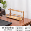Desktop Bogu Frame Solid Wood Table Tea Set Purple Clay Pot  Frame Display Room Storage Bamboo Trays Decorative Coffee Holder