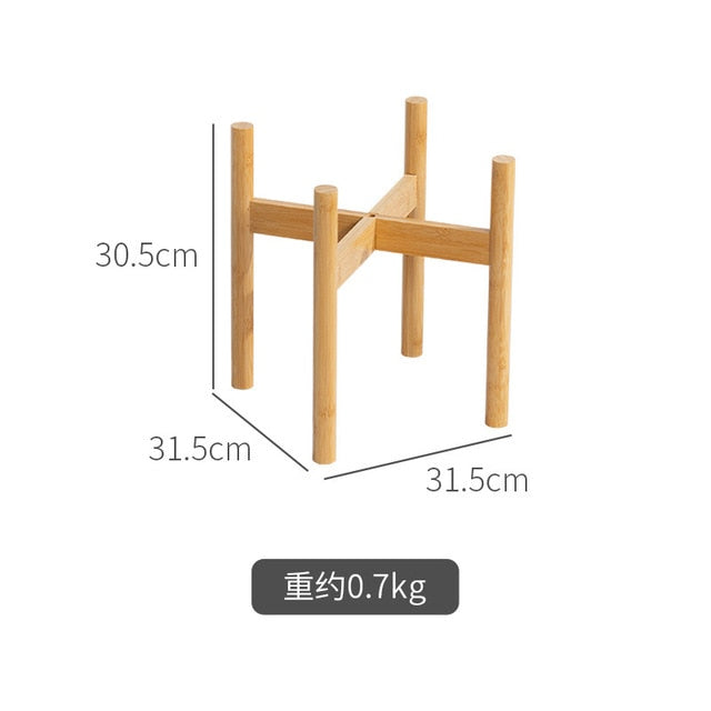 Cross Bamboo Flower Stand Home Balcony Living Room Shelf Floor-to-ceiling Bamboo Flower Pot Small Shelf