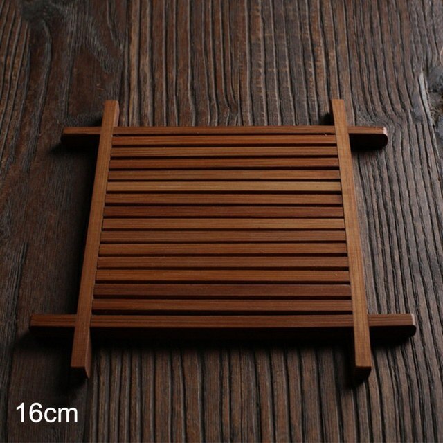 Wood Placemat Coaster Kitchen Table Bowl Mat Durable Hand Woven Insulation Coffee Cup Coaster Tea Ceremony Accessoriess Supplies