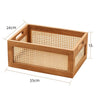 Vintage Solid Wood Storage Basket Bamboo Storage Box Desktop Toys Books Wooden Storage Box Home Organization and Storage