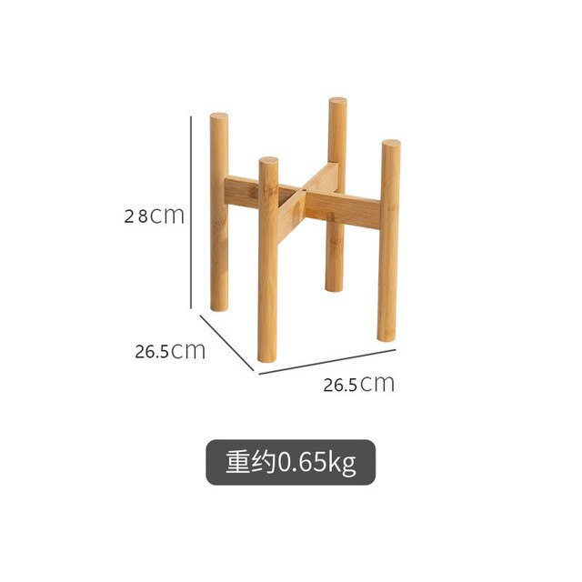 Cross Bamboo Flower Stand Home Balcony Living Room Shelf Floor-to-ceiling Bamboo Flower Pot Small Shelf