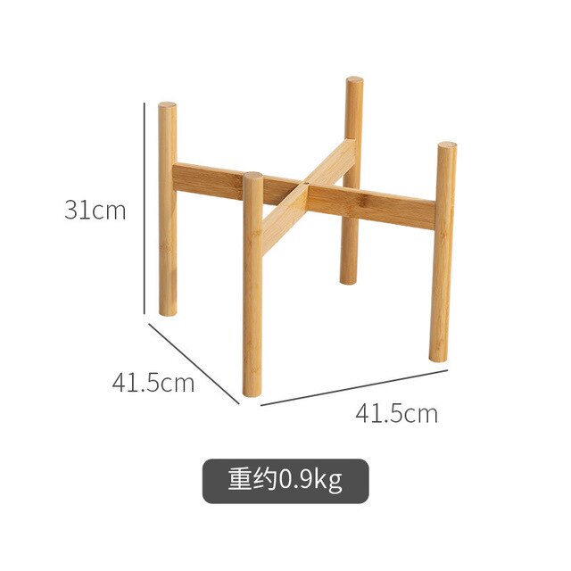 Cross Bamboo Flower Stand Home Balcony Living Room Shelf Floor-to-ceiling Bamboo Flower Pot Small Shelf