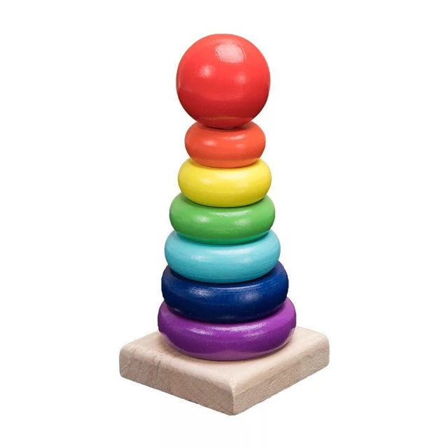 Montessori Wooden Toys Rainbow Blocks for Kids - PapaLiving