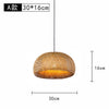 ZK30 Bamboo Weaving Chandelier Lamp 60/50/40cm Hanging LED Ceiling Light Pendant Lamp Fixtures Rattan Woven Home Bedroom Decors