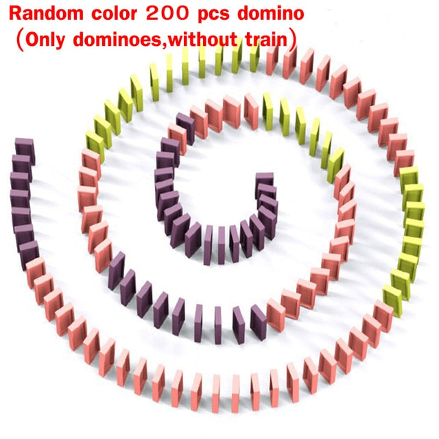 Kids Electric Domino Train Blocks Educational Toy Gift Online - PapaLiving