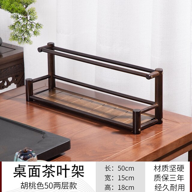 Desktop Bogu Frame Solid Wood Table Tea Set Purple Clay Pot  Frame Display Room Storage Bamboo Trays Decorative Coffee Holder