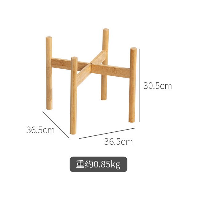 Cross Bamboo Flower Stand Home Balcony Living Room Shelf Floor-to-ceiling Bamboo Flower Pot Small Shelf