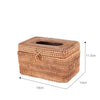 Roll Paper Tray Rattan Straw Tissue Box Car Living Room Storage Box Napkin Holder Box Multi-functiona Hand Woven Tissue Box