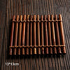 Wood Placemat Coaster Kitchen Table Bowl Mat Durable Hand Woven Insulation Coffee Cup Coaster Tea Ceremony Accessoriess Supplies