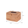 Roll Paper Tray Rattan Straw Tissue Box Car Living Room Storage Box Napkin Holder Box Multi-functiona Hand Woven Tissue Box