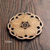 Wood Placemat Coaster Kitchen Table Bowl Mat Durable Hand Woven Insulation Coffee Cup Coaster Tea Ceremony Accessoriess Supplies