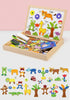 Wooden Multifunction Children Animal Puzzle Writing Magnetic Drawing Board