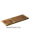Bamboo Tea Serving Tray Vintage Wooden Partitioned Dish Breakfast Table Cup Plates Board Office Decorative Ceremony Dishes Plate