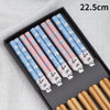 5Pairs Handmade Natural Bamboo Wood Chopsticks Reusable Sushi Food Stick Gift Tableware Korean Chopsticks Set cute chopsticks