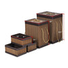 5 PCS Laundry Basket Square Bamboo Hamper Open Box Storage Bin Organizer Basket,Strong and Durable