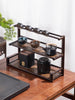 Desktop Bogu Frame Solid Wood Table Tea Set Purple Clay Pot  Frame Display Room Storage Bamboo Trays Decorative Coffee Holder