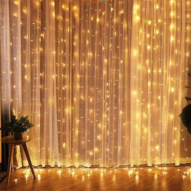 moon and star string LED Fairy lights | twinkle light curtain | Papaliving