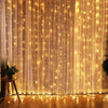 warm white curtain fairy lights | solar curtain lights warm white | papaliving