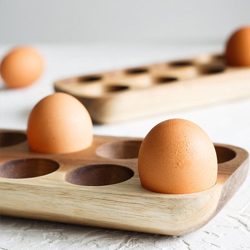 wooden egg storage box - wooden egg rack