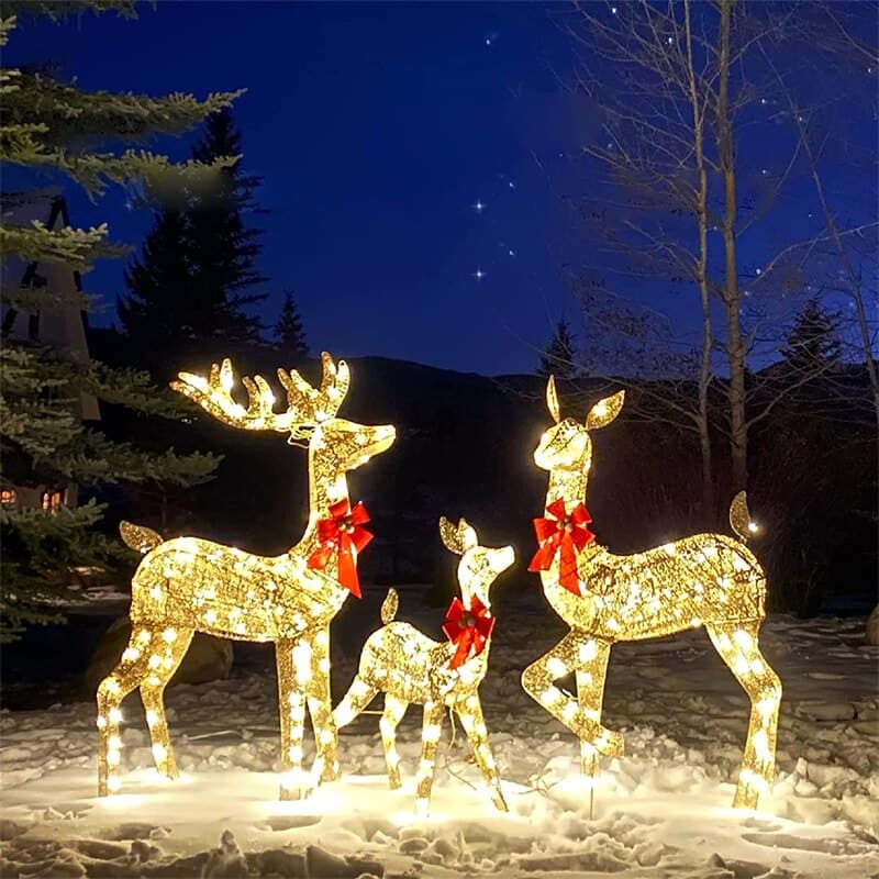Deer Christmas Decor LED Light Glowing Desktop Ornament