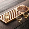 Bamboo Tea Serving Tray Vintage Wooden Partitioned Dish Breakfast Table Cup Plates Board Office Decorative Ceremony Dishes Plate
