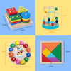  Montessori Wooden Toys Rainbow Blocks for Kids - PapaLiving