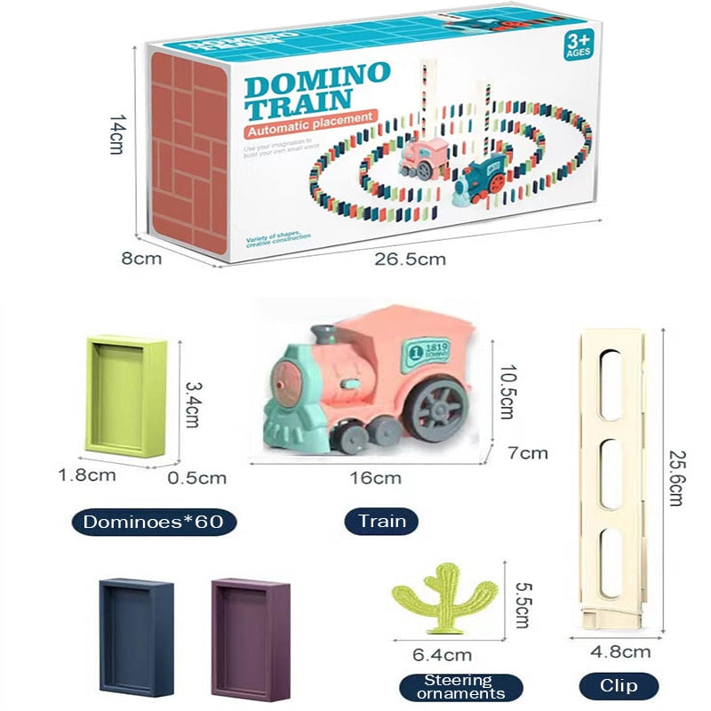Kids Electric Domino Train Blocks Educational Toy Gift Online - PapaLiving