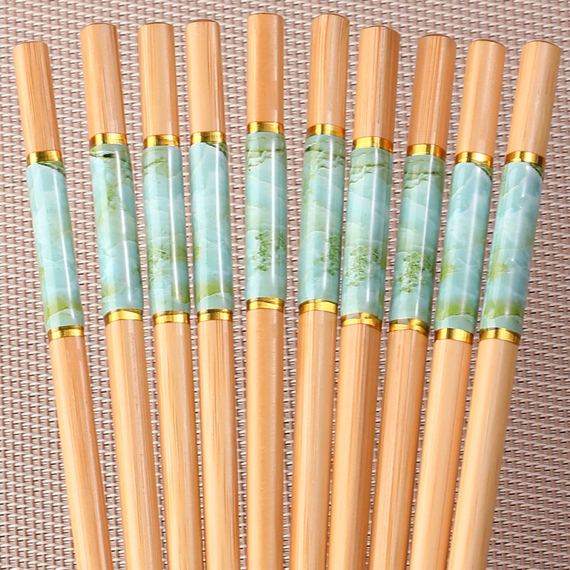 5Pairs Handmade Natural Bamboo Wood Chopsticks Reusable Sushi Food Stick Gift Tableware Korean Chopsticks Set cute chopsticks