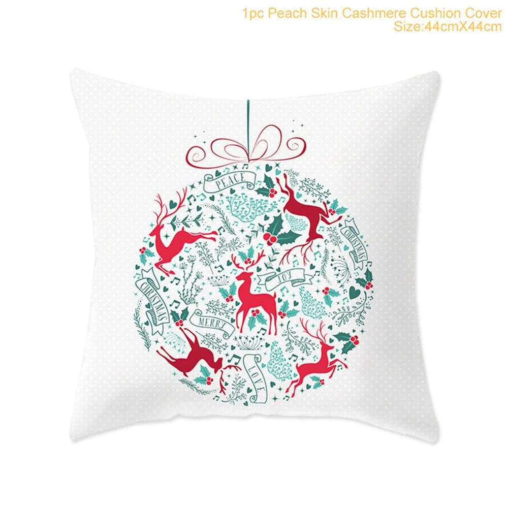 FENGRISE Cotton Linen Merry Christmas Cover Cushion - 45x45cm Size