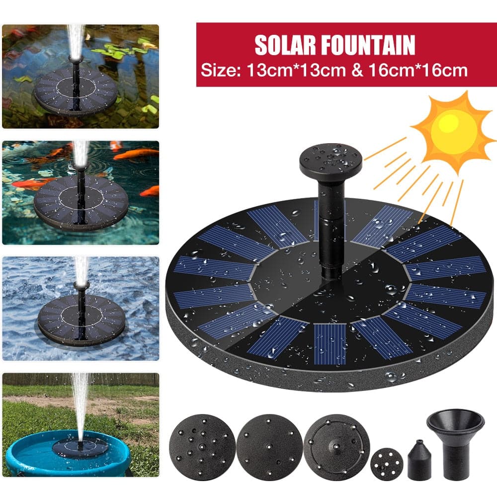 Mini Solar Powered Water Fountain for Outdoor