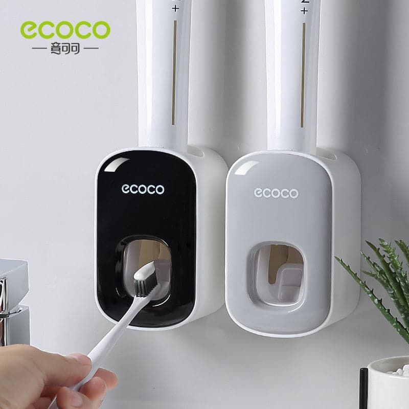 toothpaste dispenser with toothbrush holder | electric toothpaste dispenser | PapaLiving