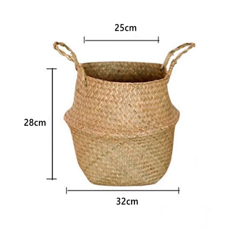 Seagrass Flower Pot Basket - Hanging Planter Garden Flower Vase