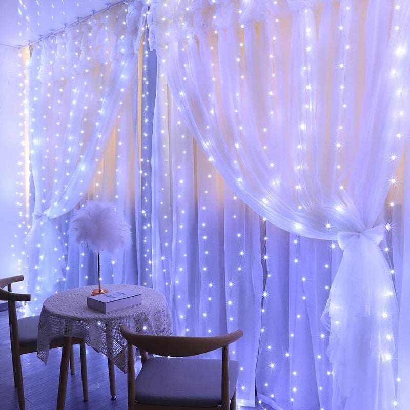 Warm Golden LED curtain fairy Lights for Bedroom - Papaliving