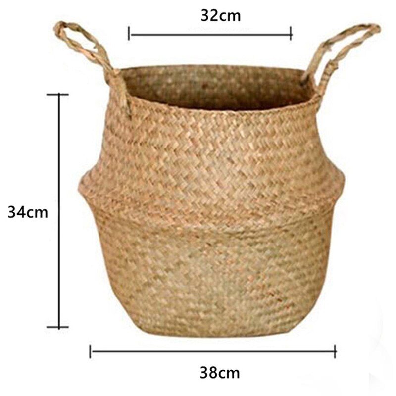 Seagrass Flower Pot Basket - Hanging Planter Garden Flower Vase