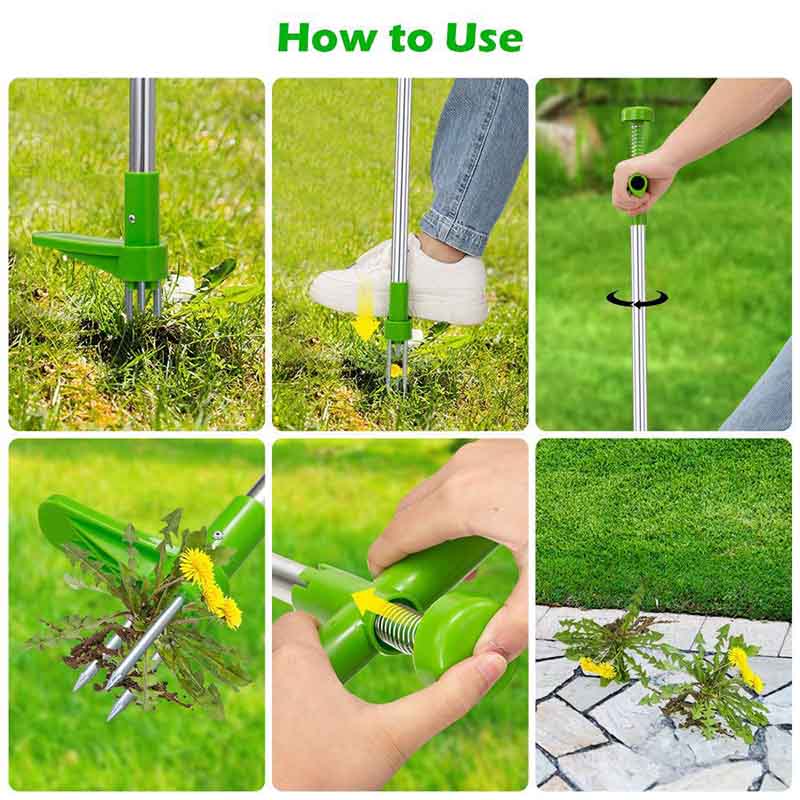 Long Handled Weed Remover Tool for Garden