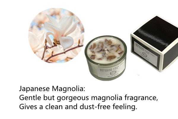 Fragrance candles with dried rose petals