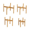 Cross Bamboo Flower Stand Home Balcony Living Room Shelf Floor-to-ceiling Bamboo Flower Pot Small Shelf