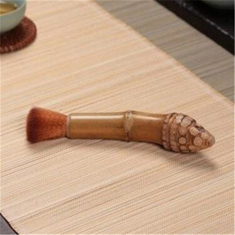 1Pc Bamboo Root Keeping Pot Pen Tea Brush Bamboo Tea Set Pot Lid Tea Ceremony Accessories Folk Crafts Kung Fu Tea Brush New