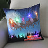 1pc Christmas Cushion Cover 45x45 Led Light Christmas Decorations for Home Santa Claus Printed Christmas Pillow Case