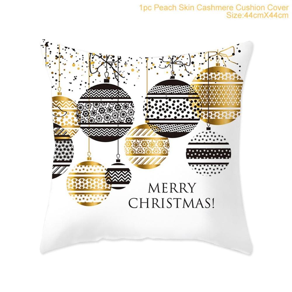 FENGRISE Cotton Linen Merry Christmas Cover Cushion - 45x45cm Size