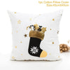 FENGRISE Cotton Linen Merry Christmas Cover Cushion - 45x45cm Size