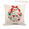 FENGRISE Cotton Linen Merry Christmas Cover Cushion - 45x45cm Size