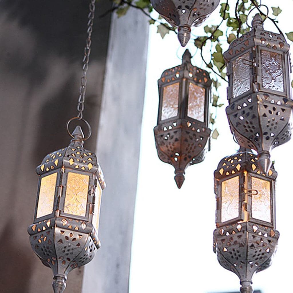 Windproof Vintage Candle Holders, Unique Hanging Lamp