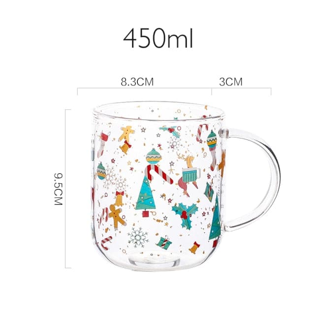 450ml Creative Panda Glass Mug