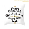 FENGRISE Cotton Linen Merry Christmas Cover Cushion - 45x45cm Size
